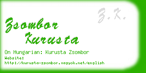 zsombor kurusta business card